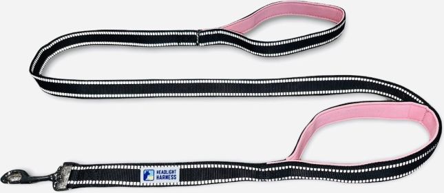 Double-handle reflective dog leash nighttime walking (Color (HH): Pink)