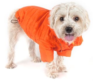 Lightweight Adjustable 'Sporty Avalanche' Pet Coat (Size (PL): Large, Color (PL): Orange)