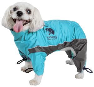 Touchdog Quantum-Ice Full-Bodied Adjustable and 3M Reflective Dog Jacket w/ Blackshark Technology (Color (TD): Blue, Size (TD): Large)