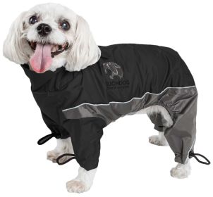 Touchdog Quantum-Ice Full-Bodied Adjustable and 3M Reflective Dog Jacket w/ Blackshark Technology (Color (TD): Black, Size (TD): X-Small)