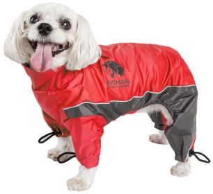 Touchdog Quantum-Ice Full-Bodied Adjustable and 3M Reflective Dog Jacket w/ Blackshark Technology (Color (TD): Red, Size (TD): Large)