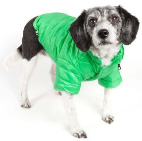 Lightweight Adjustable 'Sporty Avalanche' Pet Coat (Size (PL): X-Small, Color (PL): Green)