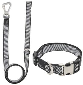 Pet Life 'Escapade' Outdoor Series 2-in-1 Convertible Dog Leash and Collar (Color: Grey, Size: small)