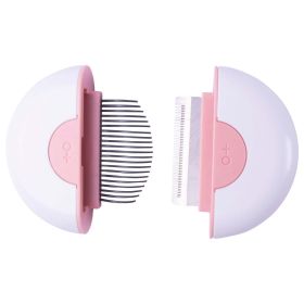 Pet Life 'LYNX' 2-in-1 Travel Connecting Grooming Pet Comb and Deshedder (Color: Pink, Size: large)