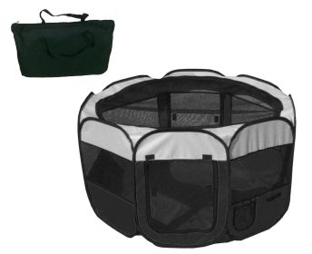 All-Terrain' Lightweight Easy Folding Wire-Framed Collapsible Travel Pet Playpen (Size (PL): Medium, Color (PL): Black)