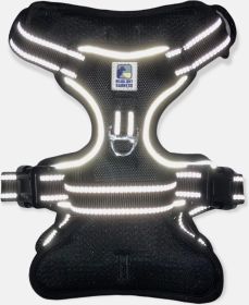 Headlight Harness Reflective Water Resistant LED Nighttime Walking Safety Harness (Color: Black (HH), Size: XS (HH))