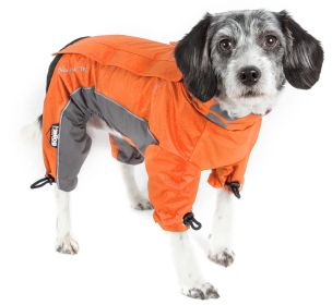 Helios Blizzard Full-Bodied Adjustable and 3M Reflective Dog Jacket (Color (DH): Orange, Size (DH): Medium (DH))