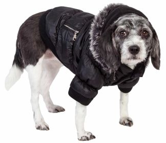 Metallic Fashion Pet Parka Coat (Size (PL): Small, Color (PL): Black)